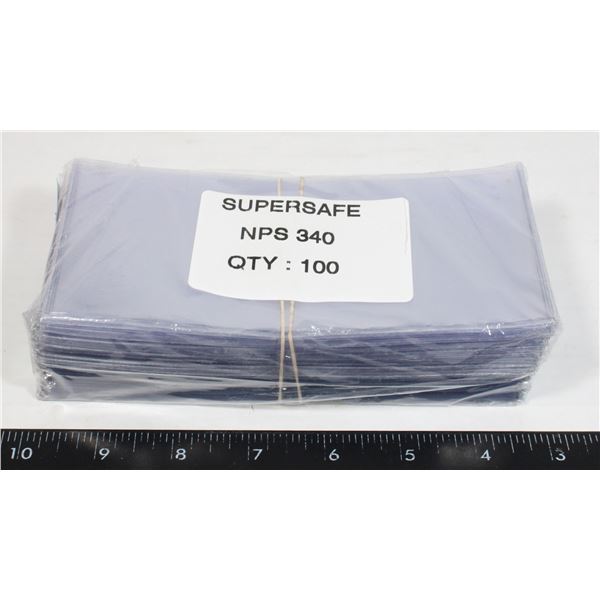SUPERSAFE CURRENCY HOLDERS 100 CT.