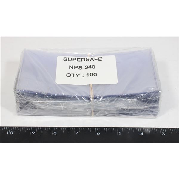 SUPERSAFE CURRENCY HOLDERS 100 CT.