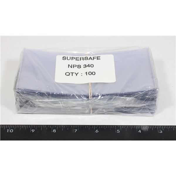SUPERSAFE CURRENCY HOLDERS 100 CT.