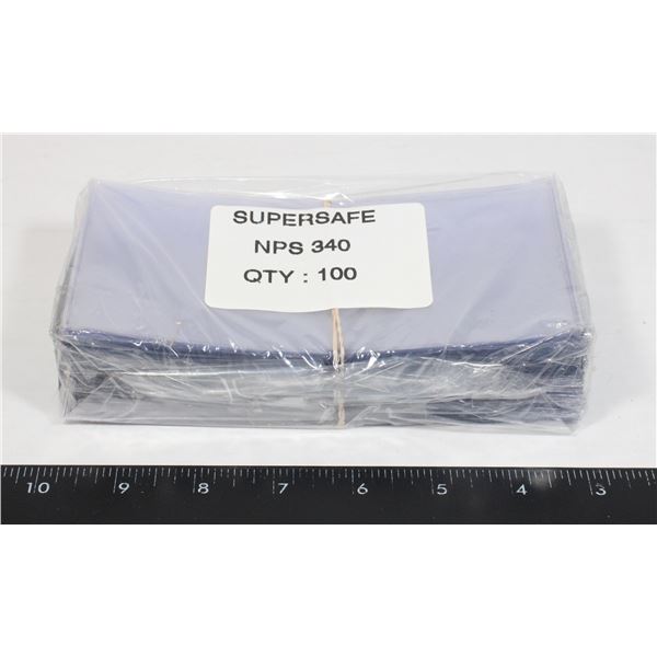 SUPERSAFE CURRENCY HOLDERS 100 CT.