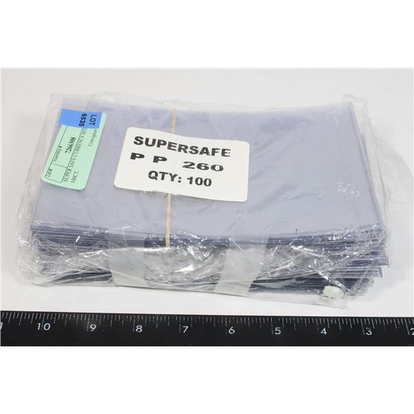 SUPERSAFE CURRENCY HOLDERS 100CT.