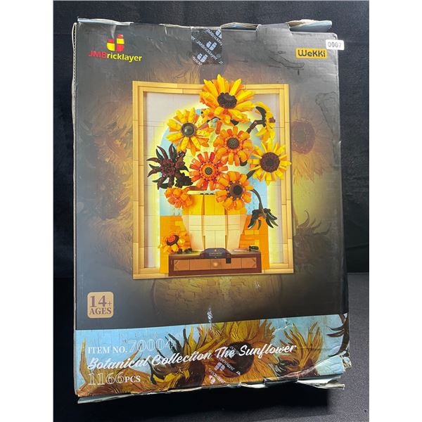 1 Botanical Collection: The Sunflower Lego-Style Building Block Set - 1166pcs - New Sealed (Dmg Box)