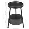 Image 2 : 1 Lemonda 3-Leg Round Marble End Table (2-Tier) Round Side Table - 11.8" x 17.8" - Grey - New in Box