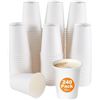 Image 1 : 240-Pack of 12oz Disposable Paper Cups - Paper Coffee Cups for Hot/Cold Beverages - New in Box