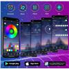Image 4 : Ailbton 60FT Long Outdoor LED RGB Strip Light Kit - Waterproof w/ Bluetooth App Control/Remote - NEW