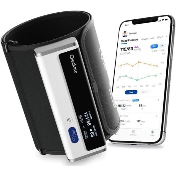 1 CheckMe BP2A Wireless Blood Pressure Monitor with Bluetooth/App Connectivity - Brand New Sealed!