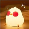 Image 1 : 1 RGBW Color-Changing Rechargeable Cooku Chick Silicone Night Light - New