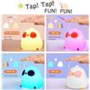 Image 5 : 1 RGBW Color-Changing Rechargeable Cooku Chick Silicone Night Light - New