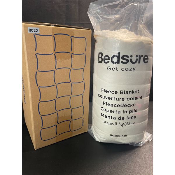 1 Bedsure Soft Fleece Fuzzy Blanket - 60 x 80 inch - White - New in Box