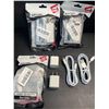 Image 1 : 3 Multi-Packs of Lightning to USB Charging Cables; 2 Cords & 2 Wall Blocks Per Pack - New!
