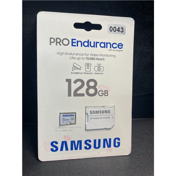 1 Samsung Pro Endurance 128GB MicroSDXC Memory Card with Adapter - New Sealed