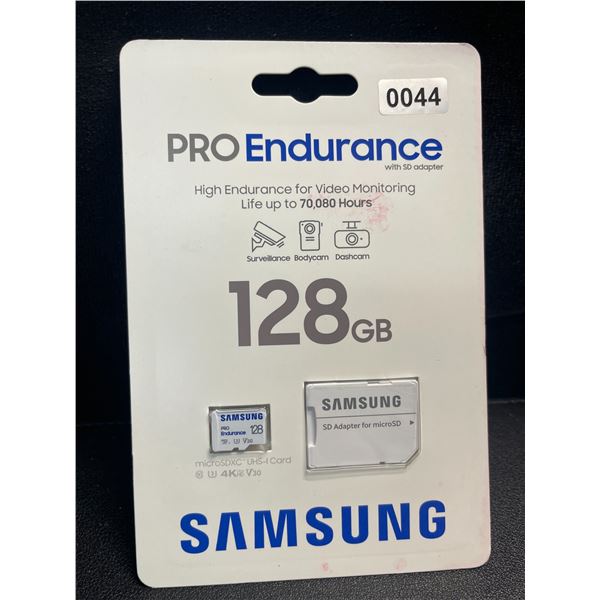 1 Samsung Pro Endurance 128GB MicroSDXC Memory Card with Adapter - New Sealed