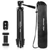 Image 5 : 1 Ubeesize 50" Adjustable Tripod Stand with Cell Phone Mount Holder & Bluetooth Remote - New