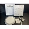 Image 1 : 2 LED Flush Mount Ceiling Lights - 4000K - Model: FM-LS-4000K - Brand New