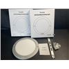 Image 1 : 2 LED Flush Mount Ceiling Lights - 4000K - Model: FM-LS-4000K - Brand New