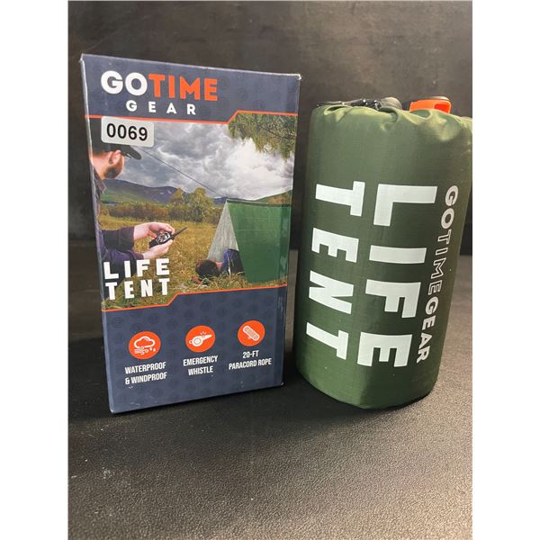 1 GoTime Gear Survival Life Tent - 2-Person Mylar Emergency Shelter Tube Tent + Paracord - New