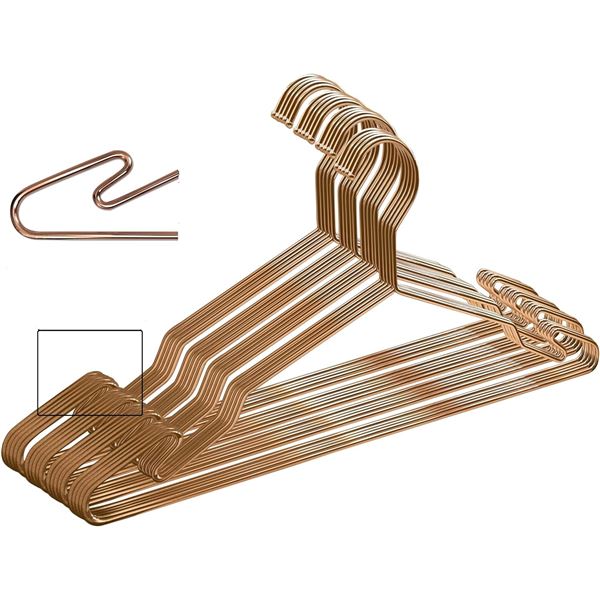 1 Box of LUX Heavy Duty Metal Hangers - 20 Pack - Rose Gold - Holds up to 25lbs Weight - New!