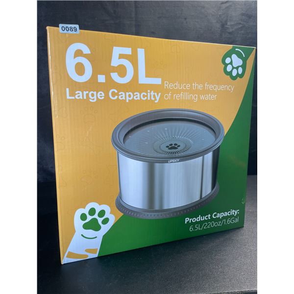 1 Large Capacity 6.5L Slow Drinking Dog Water Bowl - New in Box