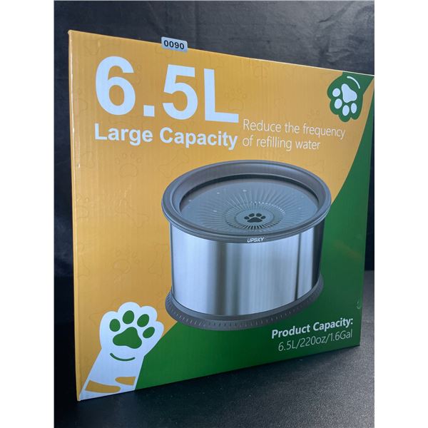1 Large Capacity 6.5L Slow Drinking Dog Water Bowl - New in Box