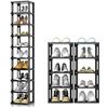 Image 1 : 1 Vertical 10-Tier Shoe Storage Rack/Tall Shoe Tower for Small Spaces - New in Box (Assembly Req'd)