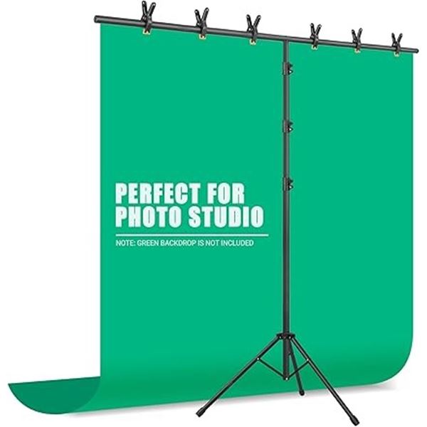 1 Coliflor T-Shape Portable Backdrop Photography Stand Kit - 8 x 5.2FT Adjustable Size - New in Box