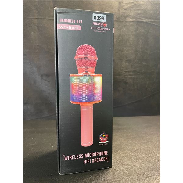 1 Handheld Wireless Microphone/Karaoke Microphone (Model: WS-858L) - Blue - Brand New!