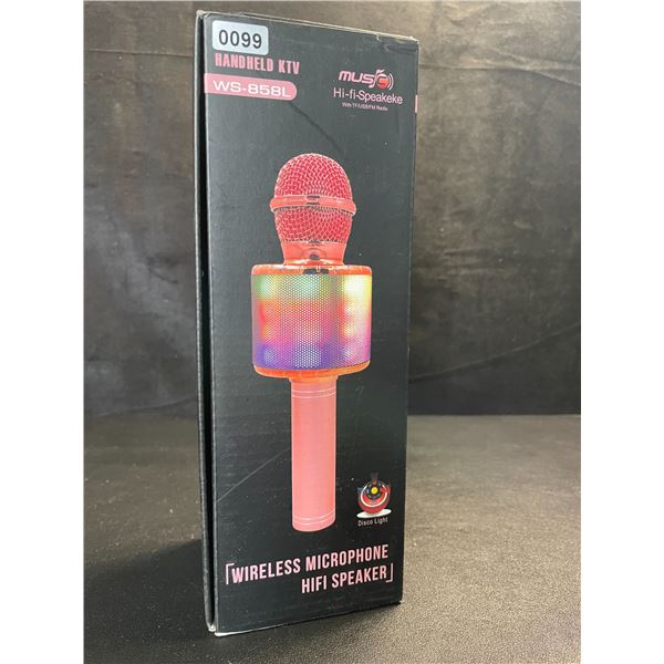 1 Handheld Wireless Microphone/Karaoke Microphone (Model: WS-858L) - Blue - Brand New!