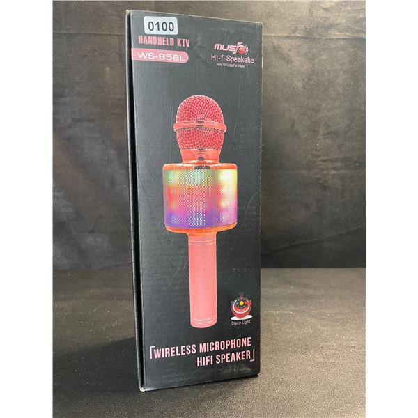 1 Handheld Wireless Microphone/Karaoke Microphone (Model: WS-858L) - Blue - Brand New!