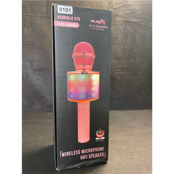 1 Handheld Wireless Microphone/Karaoke Microphone (Model: WS-858L) - Blue - Brand New!