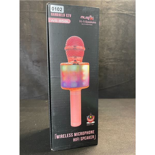 1 Handheld Wireless Microphone/Karaoke Microphone (Model: WS-858L) - Blue - Brand New!