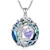 Image 1 : 1 Tree of Life Necklace for Women - 925 Sterling Silver w/ Crystal Birthstone Pendant - Brand New!
