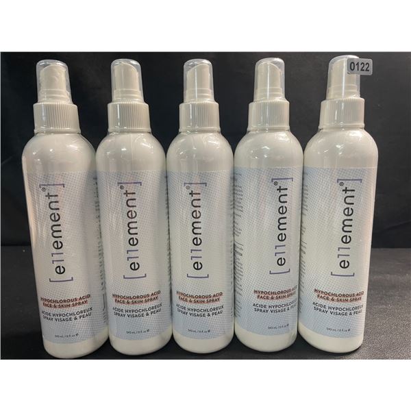 5 Bottles of e11ement Hypochlorous Acid Face & Skincare Sprays - 240ml Each - New Sealed