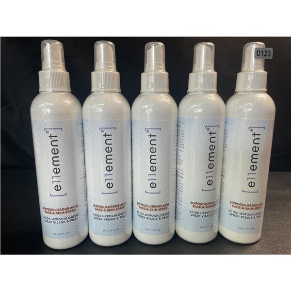 5 Bottles of e11ement Hypochlorous Acid Face & Skincare Sprays - 240ml Each - New Sealed