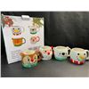 Image 1 : Set of 4 Cute Christmas Coffee Mugs - 13oz/375ml Each - New in Box