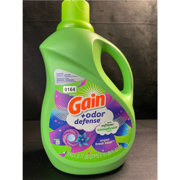 1 Gain + Odor Defense Super Fresh Blast Liquid Fabric Softener - 2.63L - New
