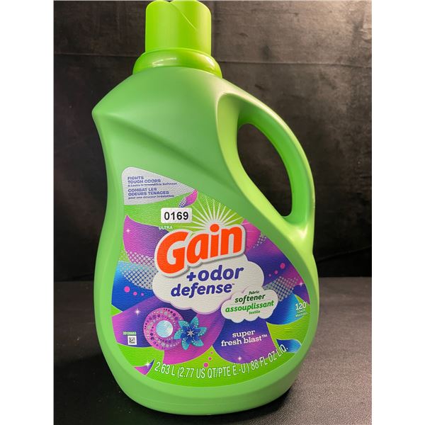 1 Gain + Odor Defense Super Fresh Blast Liquid Fabric Softener - 2.63L - New