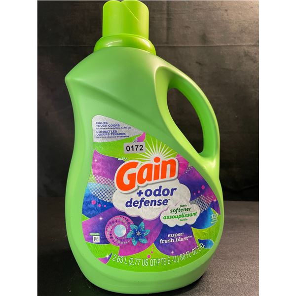 1 Gain + Odor Defense Super Fresh Blast Liquid Fabric Softener - 2.63L - New