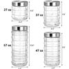Image 4 : Set of 4 Glass Food Storage Jars/Cannisters with Airtight Lids - 27/37/47/67oz Sizes - New in Box!