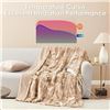 Image 6 : 1 Electric Heated King Size Faux Fur Soft Sherpa Blanket (100 x 90in) - 9 Heating Levels - NEW