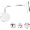 Image 1 : 2 Swing Arm Wall-Mounted Reading Lights for Bedroom (Hardwired) - White; 3000K - New in Box