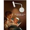 Image 4 : 2 Swing Arm Wall-Mounted Reading Lights for Bedroom (Hardwired) - White; 3000K - New in Box