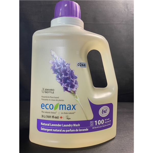 1 Jug of Eco Max Powerful & Plant-Based Natural Lavender Laundry Wash - 3L/100 Loads - New