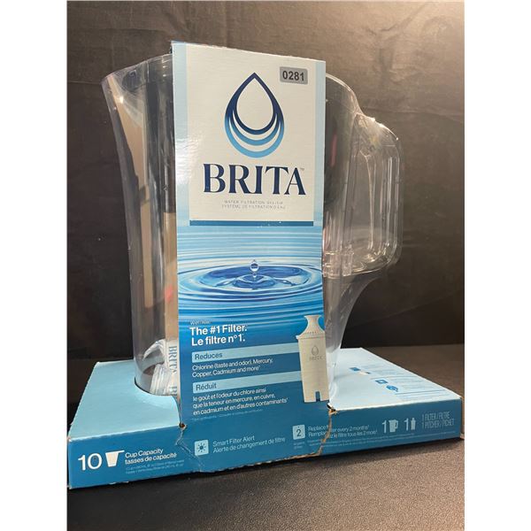1 BRITA 10-Cup Capacity Water Pitcher with Filter - Brand New