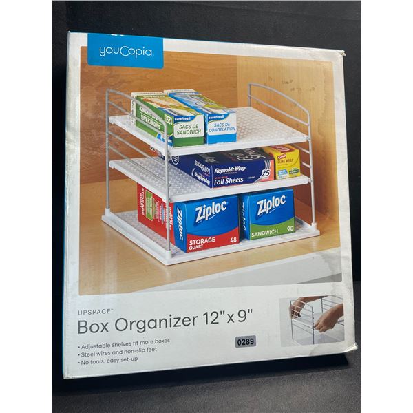 1 YouCopia Box Organizer (12" x 9") for Kitchen/Pantry - New (Dmg'd Outer Packaging - See Photos)