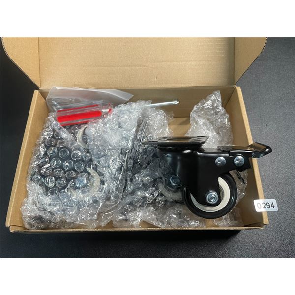 Box of 4 Heavy-Duty 2" Swivel Caster Wheels with Brakes - Brand New