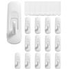 Image 1 : 2 Boxes of Large White Utility Hanging Hooks (9cm Size) - 14 Hooks + 20 Strips Per Box - New