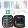 Image 1 : 1 Circular Knitting Needle Set with Storage Case - Ergonomic Design - Brand New