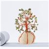 Image 1 : 2 Green Jade Good Luck Money Trees/Chakra Stone Crystal Artificial Trees for Meditation Decor - New