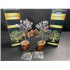 Image 2 : 2 Seven Chakra Crystal/Artificial Meditation Chakra Crystal Healing Trees for Home Decor - New