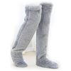 Image 1 : 3 Pairs of Fuzzy Snuggs Knee-High Cozy Socks for Women; Grey - Great for Keeping Legs Warm - New
